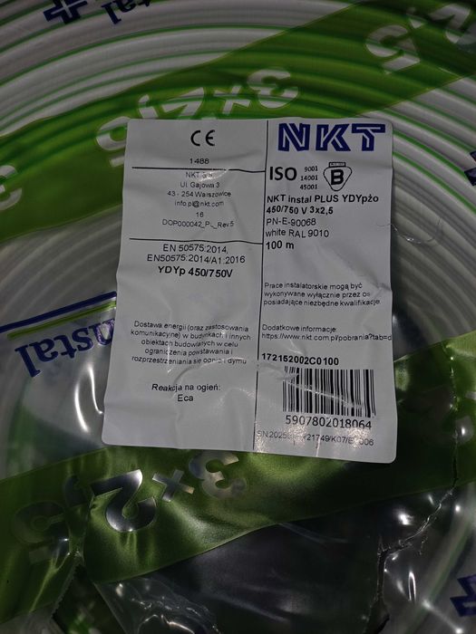 Kabel 3x1,5 I 3x2,5 +gratis