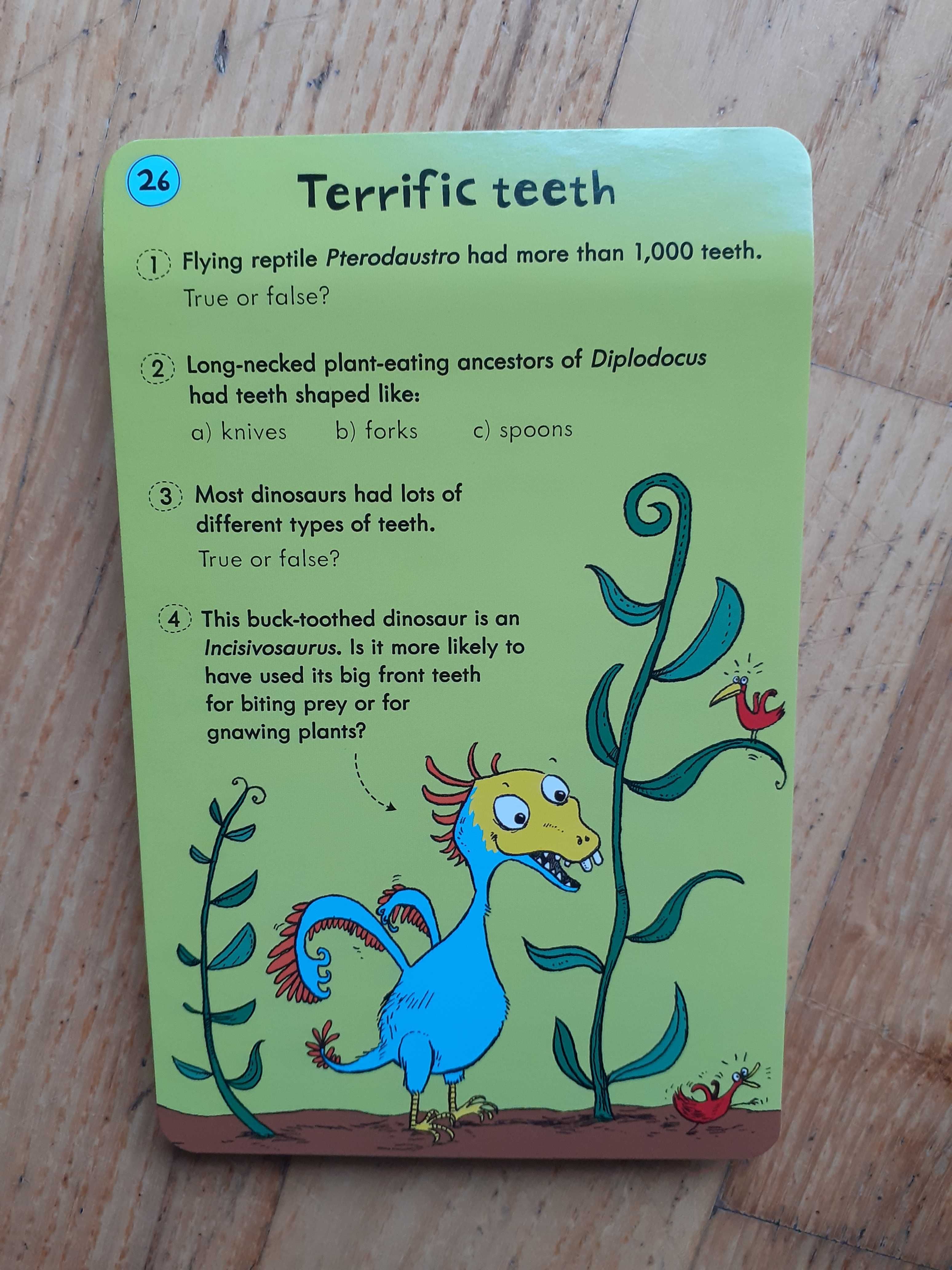 USBORNE Dinosaur Quiz Cards gra 450 pytań i odp po angielsku dinozaury