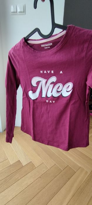 Zestaw koszulek z krótkim rękawem t-shirt paski cekiny królik 134/140