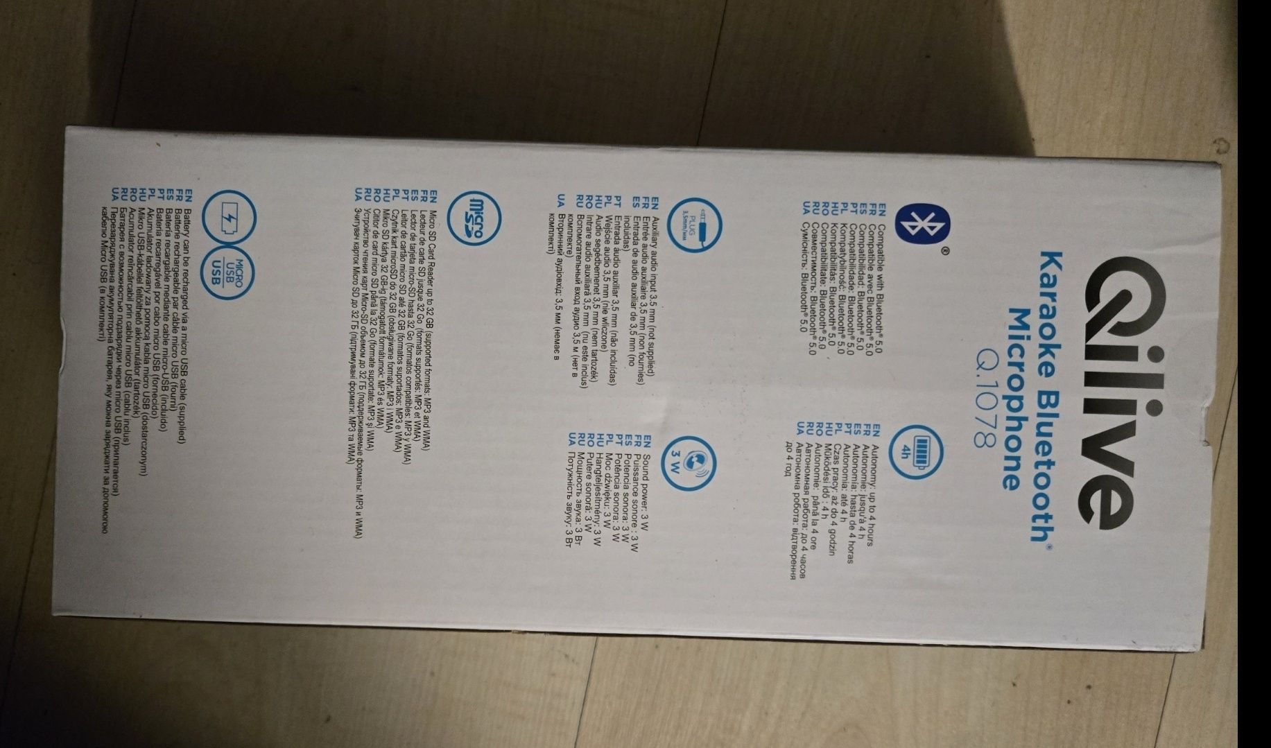 Mikrofon karaoke z Bluetooth