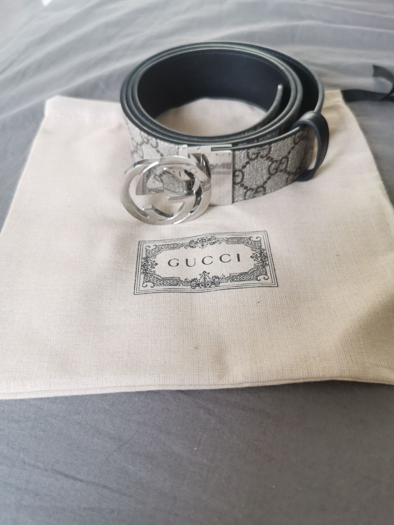 Pasek Gucci riversible Supreme GG belt leather