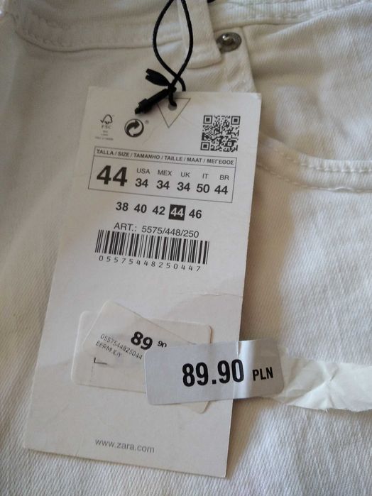 Шорты женские, мужские  ZARA, 98% хлопок, 2% эластан, EUR44 USA34