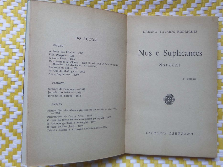 NUS E SUPLICANTES
Urbano Tavares Rodrigues