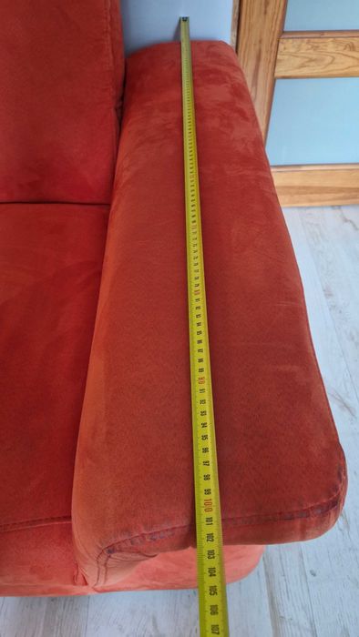 Sofa nie rozkladana. WYGODNA w dobrym stanie pomaranczowa