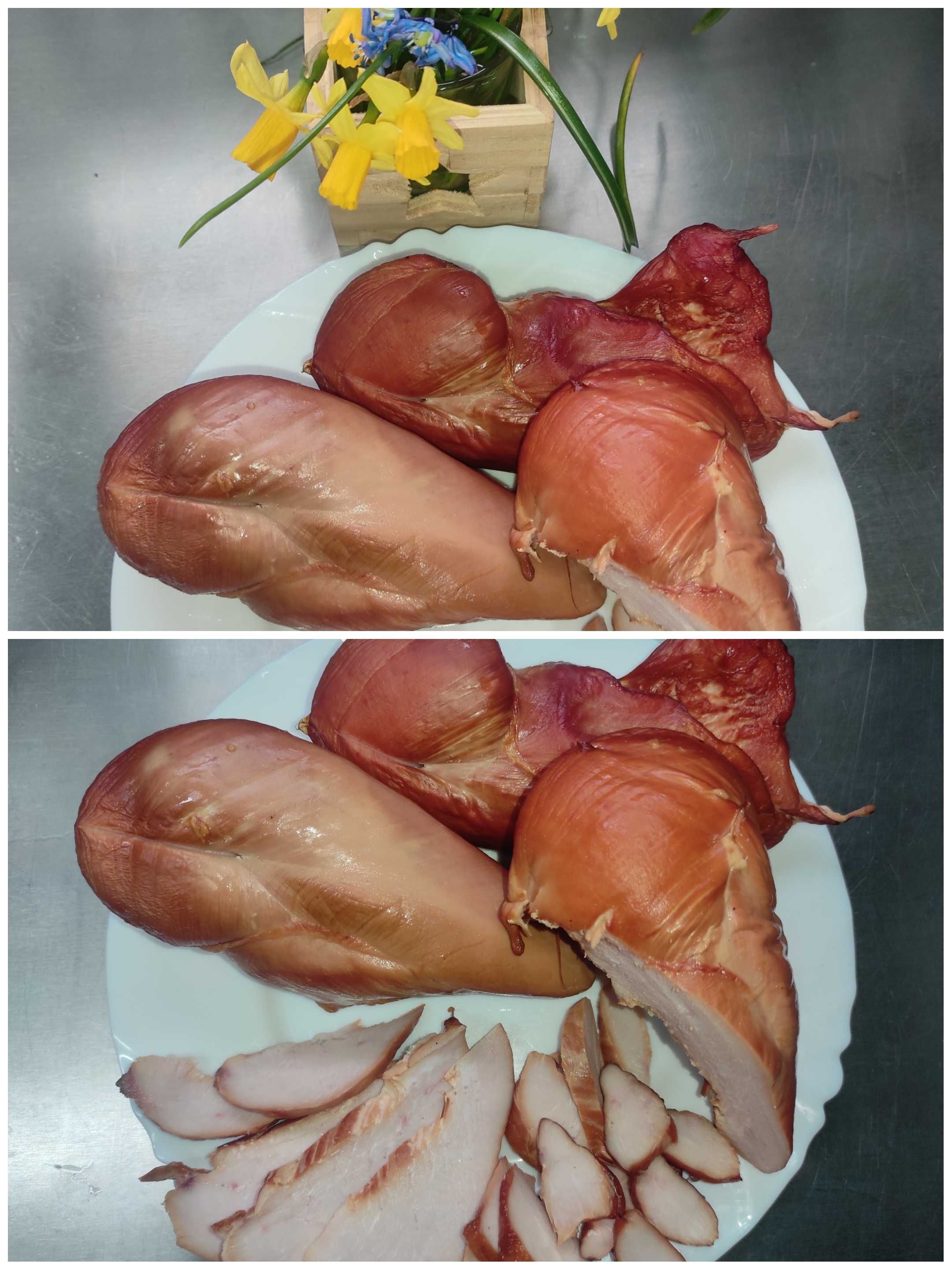 М'ясо копчене, ковбаса, мясо копченое