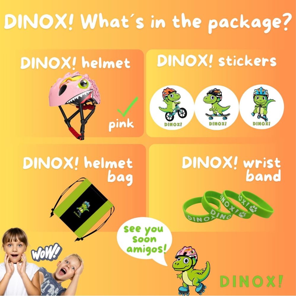 Dinox Dziecięcy kask rowerowy rozmiar S (51-54cm)