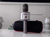 Profesjonalny mikrofon karaoke bluetooth bezprzewodowy Bonaok szary