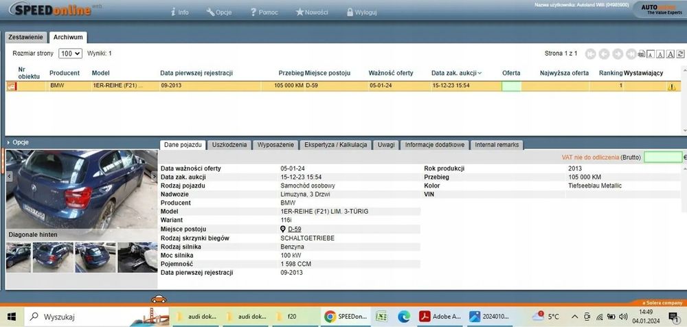 BMW 1 F20 F21 osłona Anteny płetwa Rekinek A76 Tiefseeblau