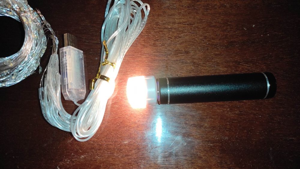 Гірлянда штора на юсб павербанк