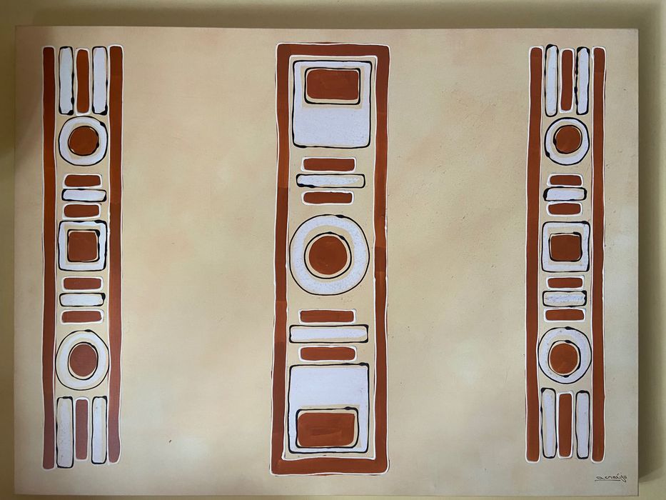 Quadros Sala pintado à mão.