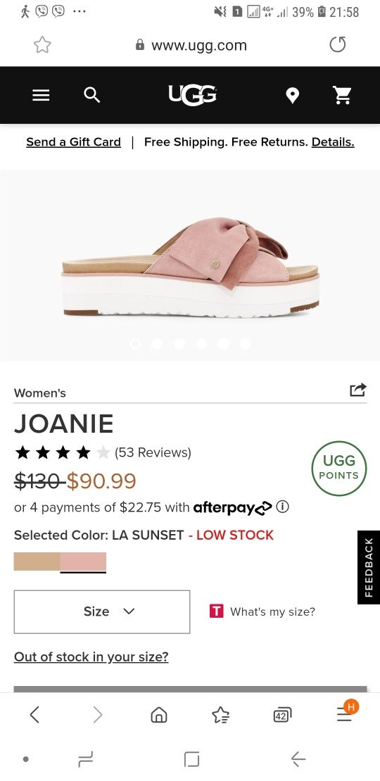 UGG ORIGINAL замшевые сандалии