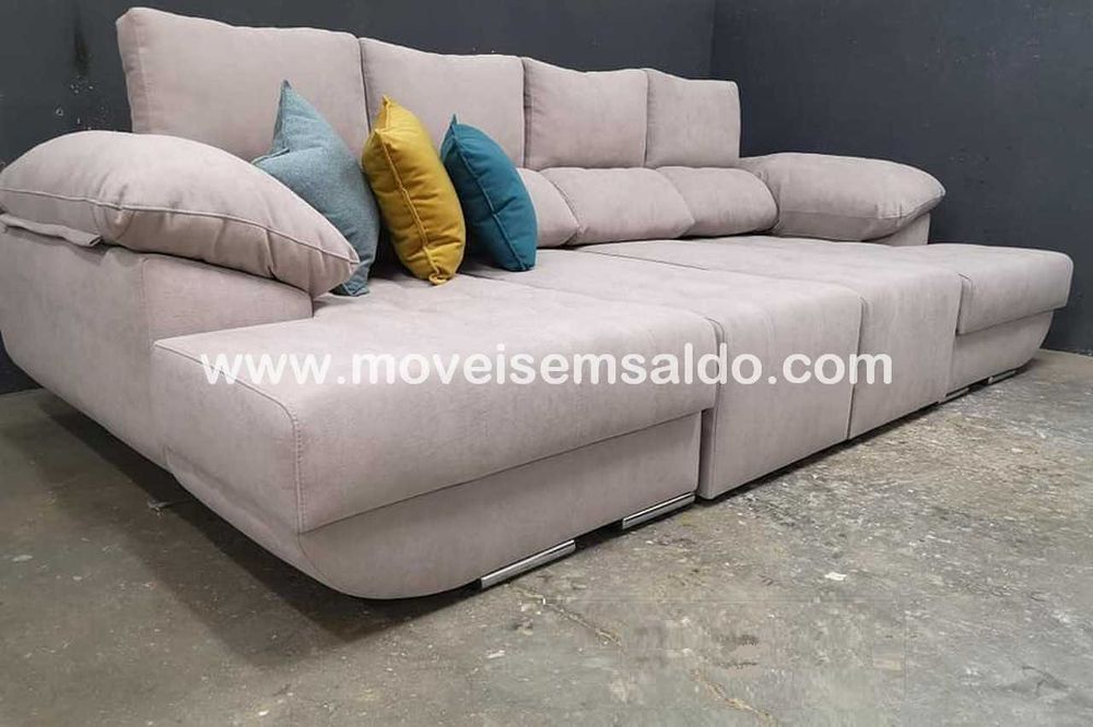 Sofá Chaise Longue Ref.ª Cairo - Fabricamos todas as medidas e cores