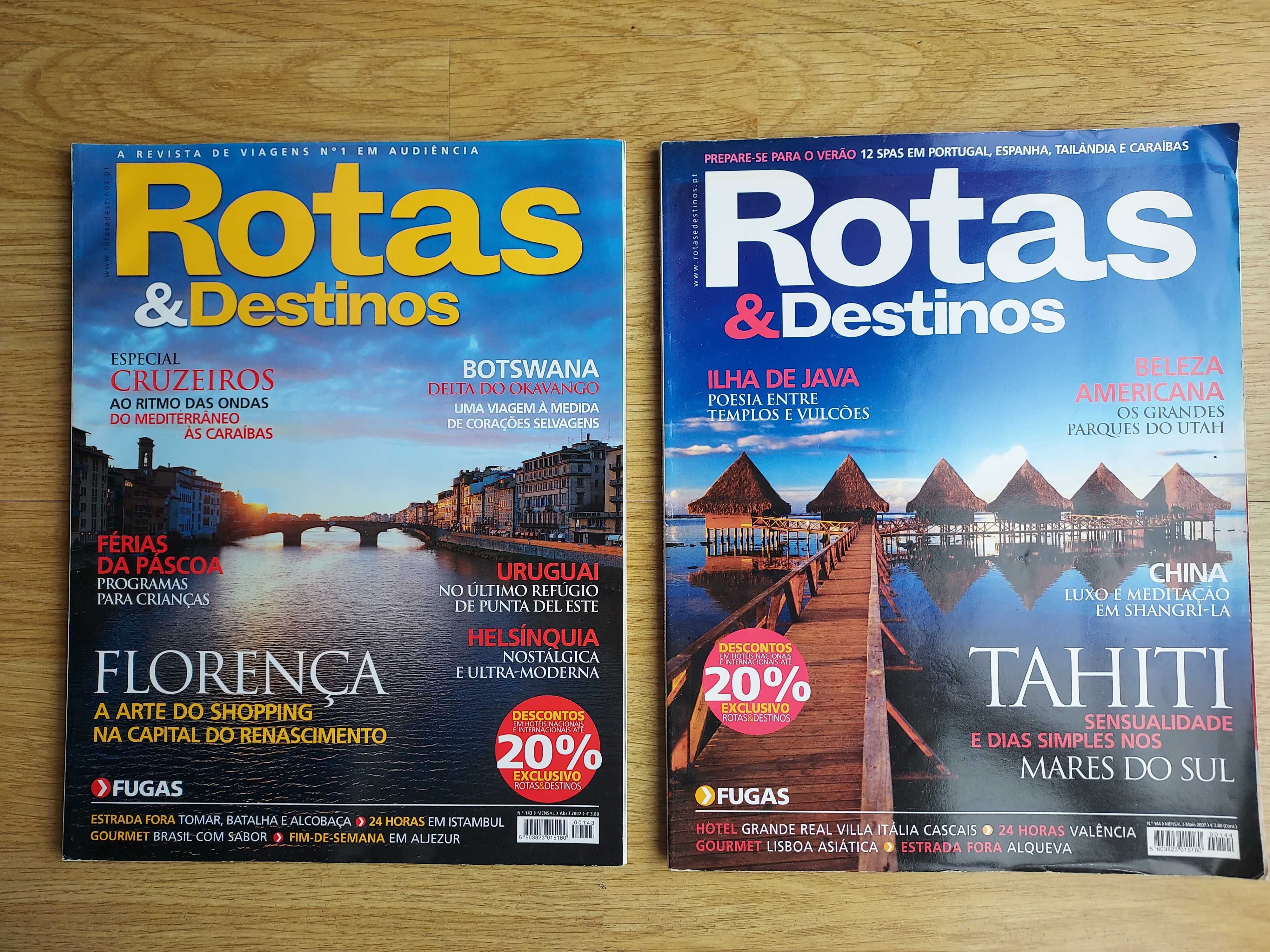 Revistas Evasões,  Rotas & Destinos e Viajar