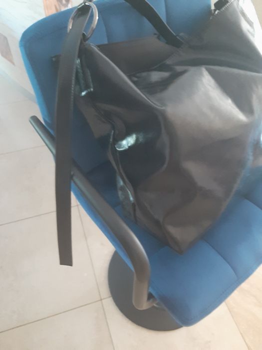 Torebka Zara worek miękki dwustronna czarna torba duża zara tkmaxx eko