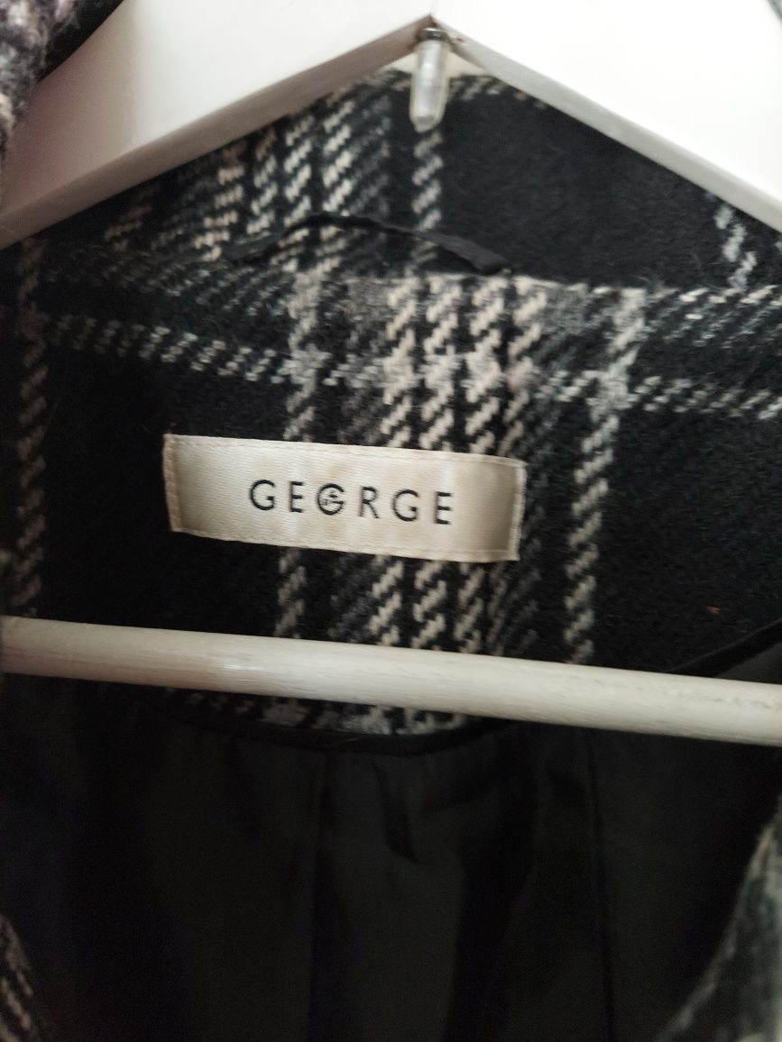 Krótki płaszczyk,  wdzianko w kratę r. M-XL George
