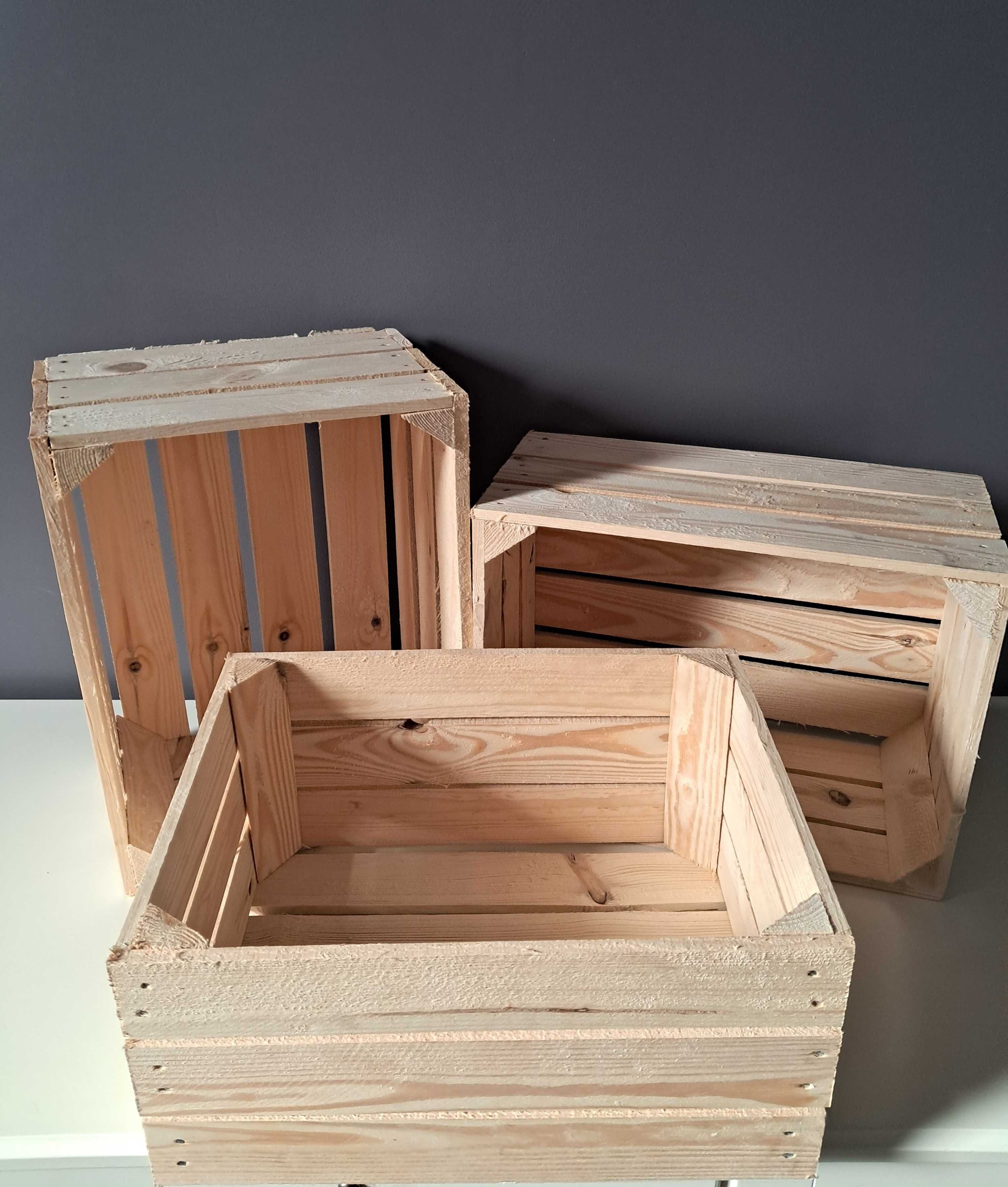 Skrzynka drewniana 40x30x20 trzy sztuki   nowe solidne z przesyłką OLX