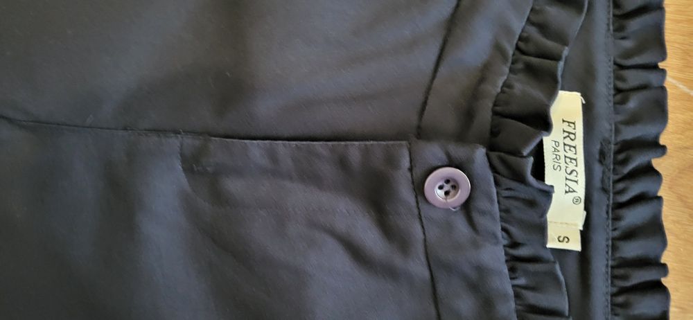 Spodnie eleganckie cygaretki chinosy rurki S Freesia