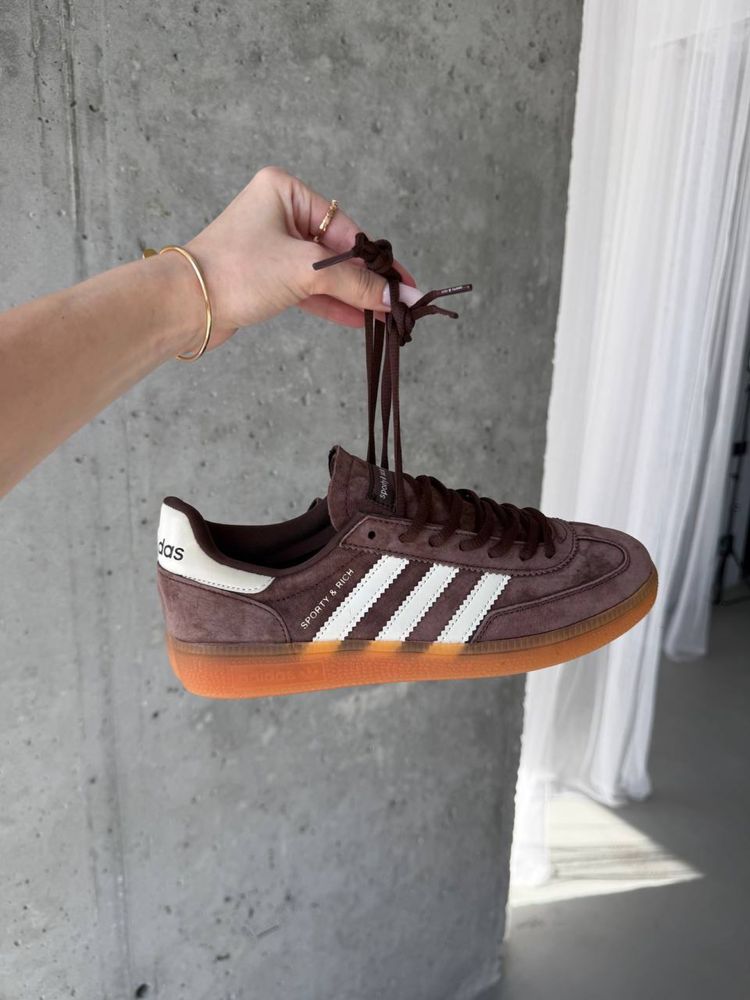 Кросівки жіночі Adidas Spezial SPORTY & RICH Brown premium/адідас