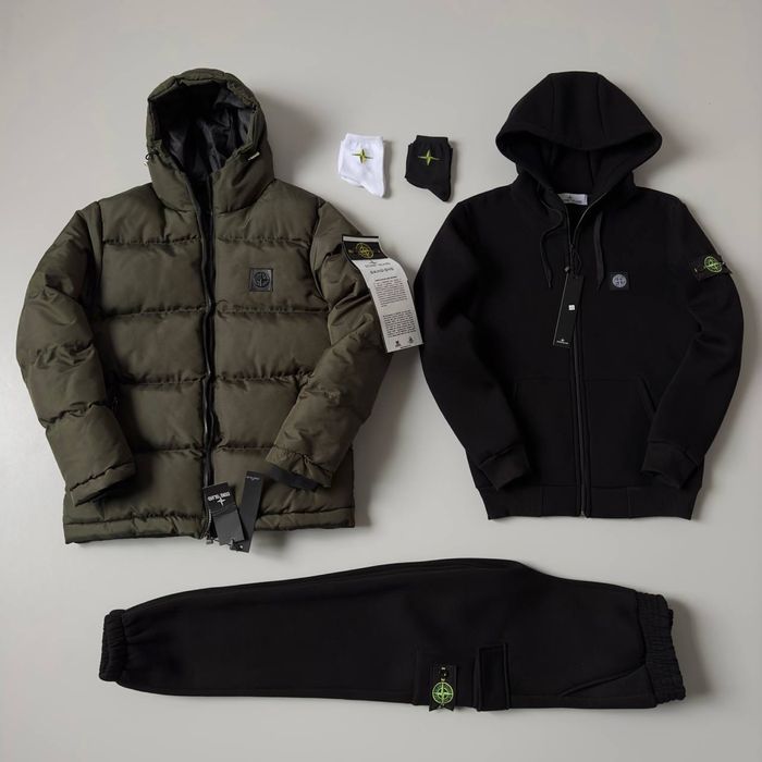 Чоловічий спортивний костюм + куртка стоун набір Stone Island [xs-3xl]