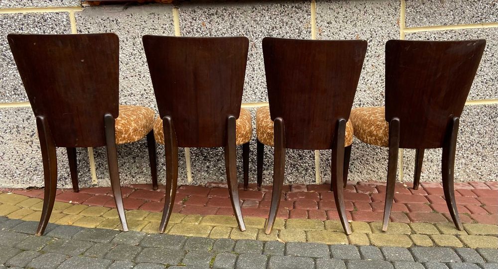 Krzesła art deco H-214 Halabala, antyk