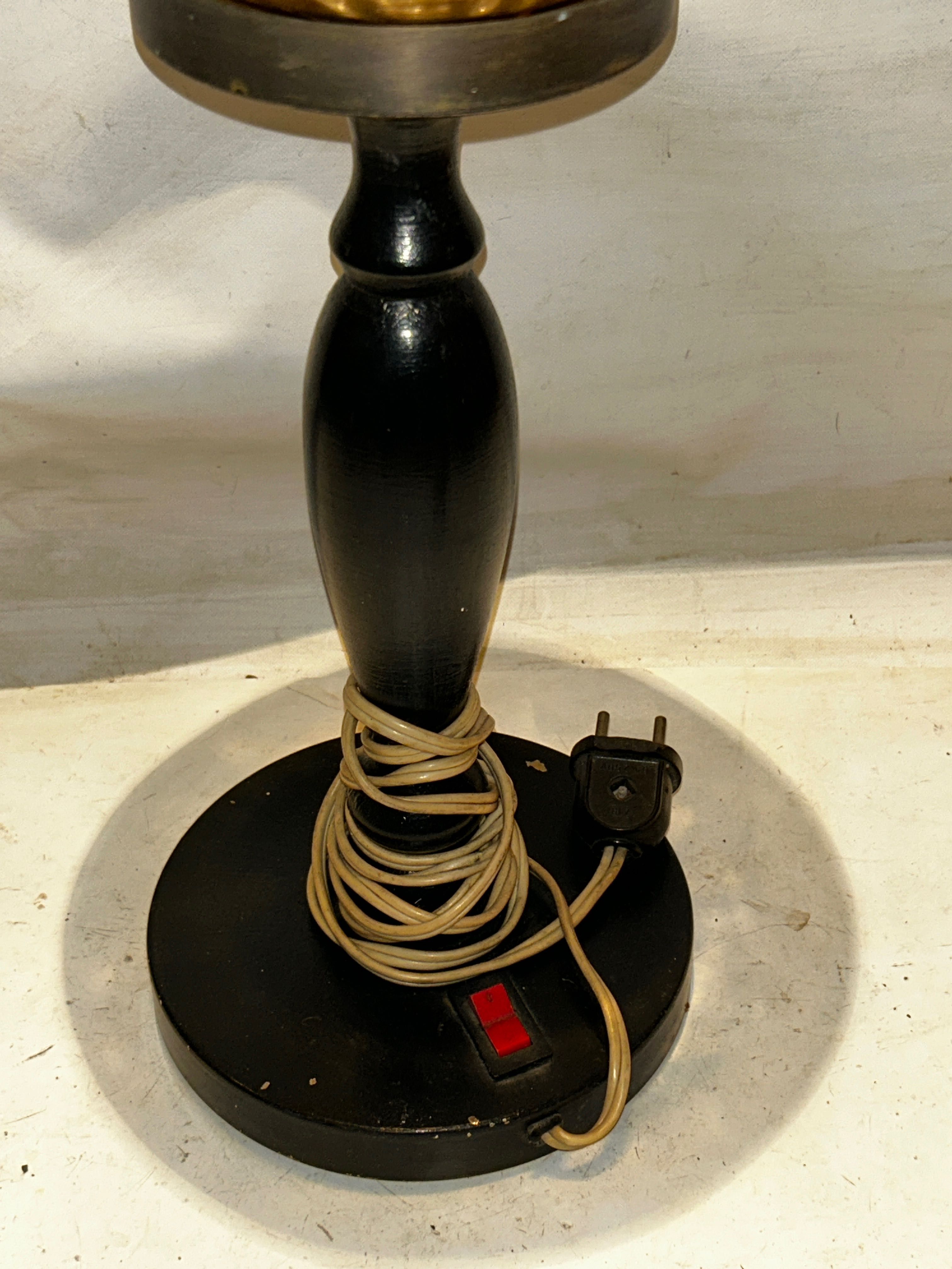 Lampa stojąca z Miodowym kloszem - PRL !