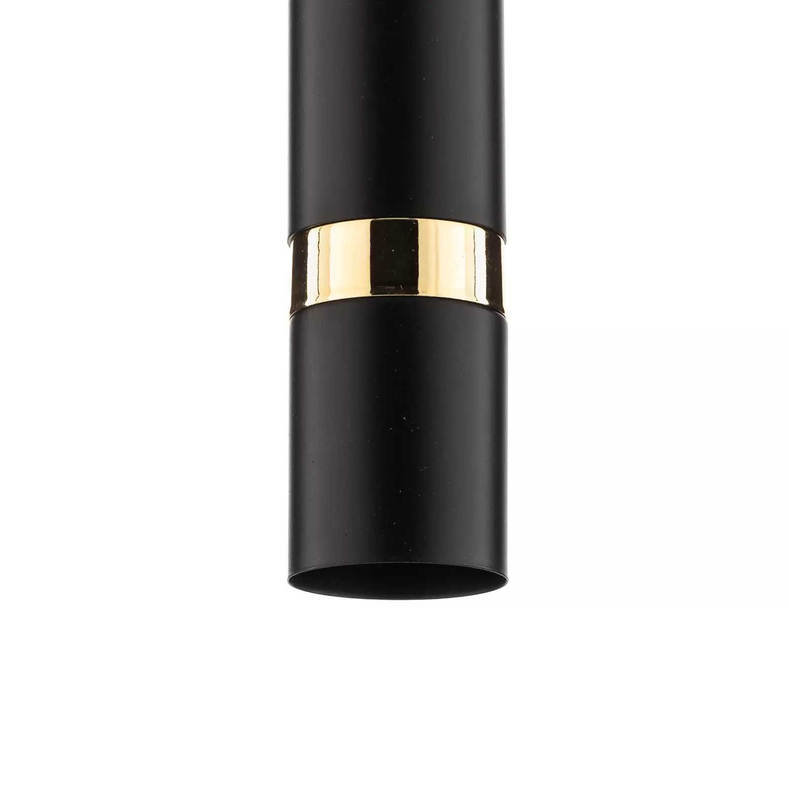 Lampa wisząca cylindryczna czarno-złota 1-punktowa Rondo firmy Luminex