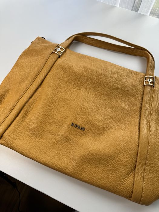 Skórzana torebka włoskiej marki premium RIPANI, shopperka