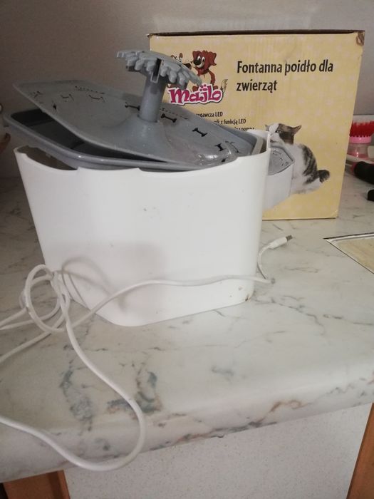 Poidło fontanna dla kota psa led