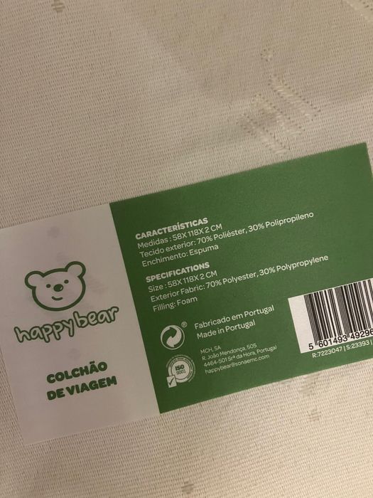 Berço e colchão de viagem