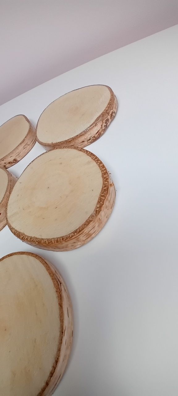 Plaster drewna podstawek pod kubek - 6 szt