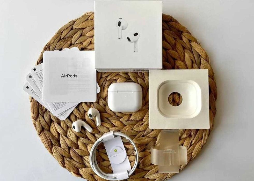 Беспроводные Наушники аірподс 3 1в1 Lux качества +чехол