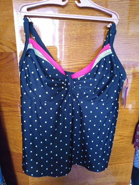 WIRE TANKINI - Бікіні-топ LASCANA в горошок синього кол.-р 52-54/20 D