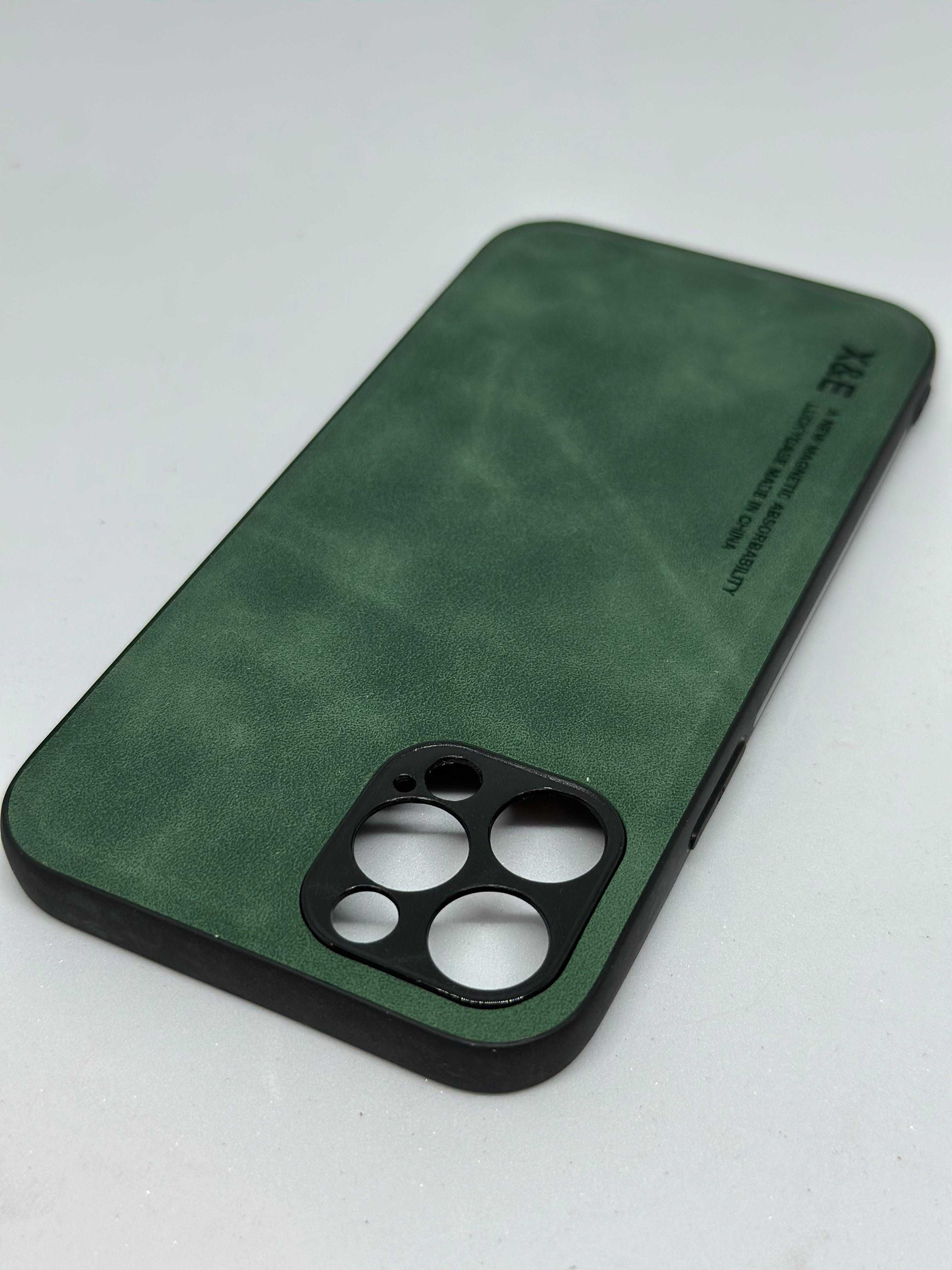 Obudowa Iphone 12 Pro Etui Case Zielony a'la skórzane kod 435
