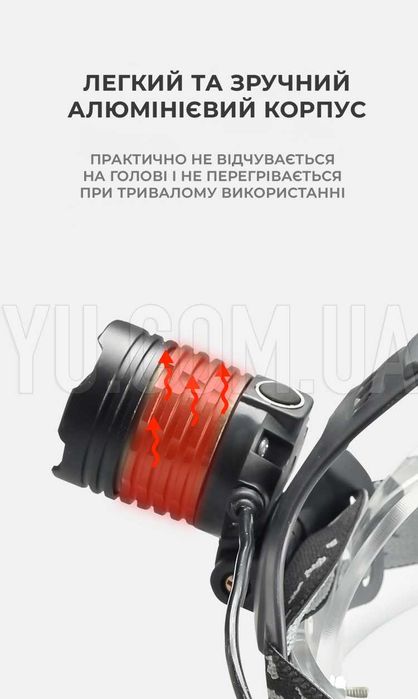 САМЫЙ МОЩНЫЙ Налобный фонарь Bailong BL-2188b-T6 50000W / НОВЫЙ!