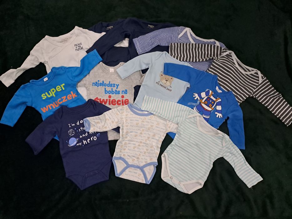 89 szt. Ubranek Wyprawka dla chłopca roz. 56 - 62