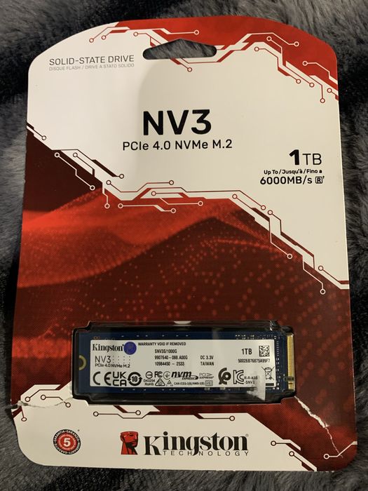 SSD 1TB Kingston NV3 PCle 4.0 NVMe M.2