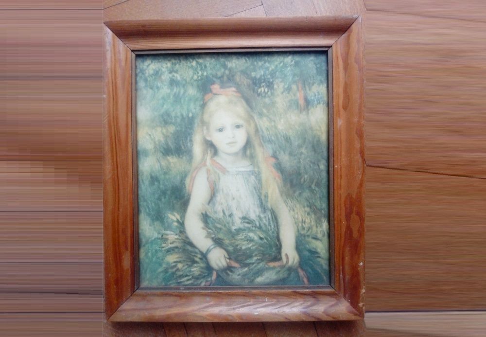 Obraz obrazek Young girl with sheaf Auguste Renoir w ramce 22,5 x 26,5