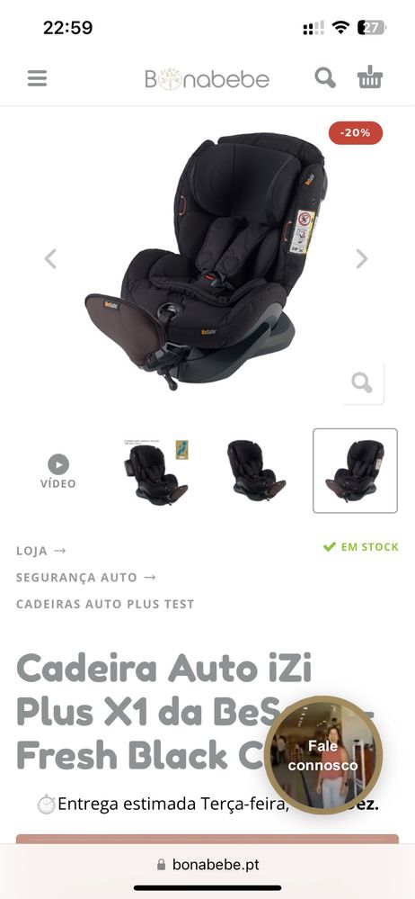 Cadeira Auto iZi Plus X1 da BeSafe contramarcha