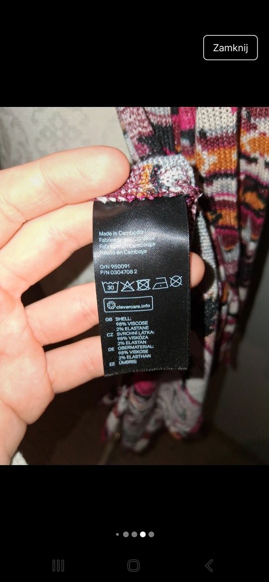 Sweterek narzutka xs h&M z wiskozy