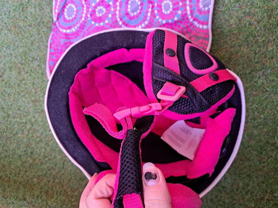 kask narciarski snowboardowy biały barbie gogle zestaw