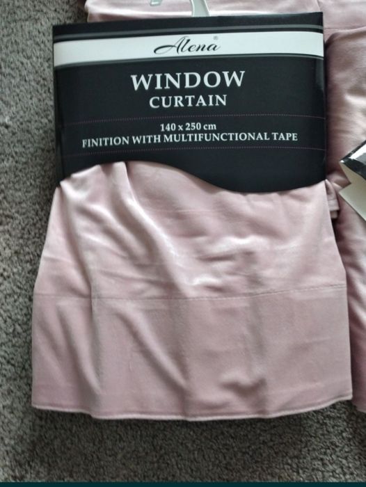 Zasłona Zasłony Róż Mat Velvet Tunel Taśma