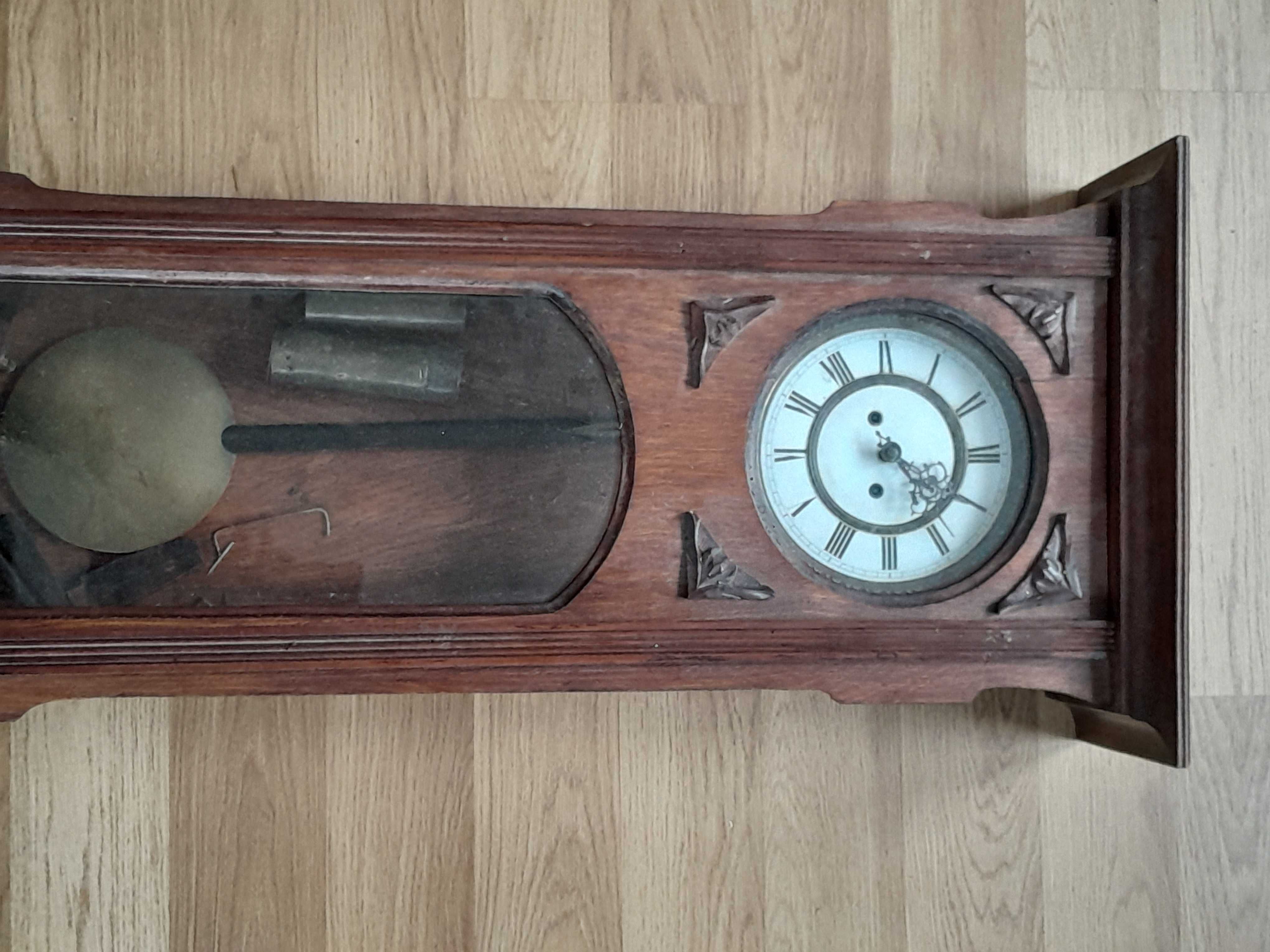 Zegar Żyłkowy obudowa drewniana wiszacy