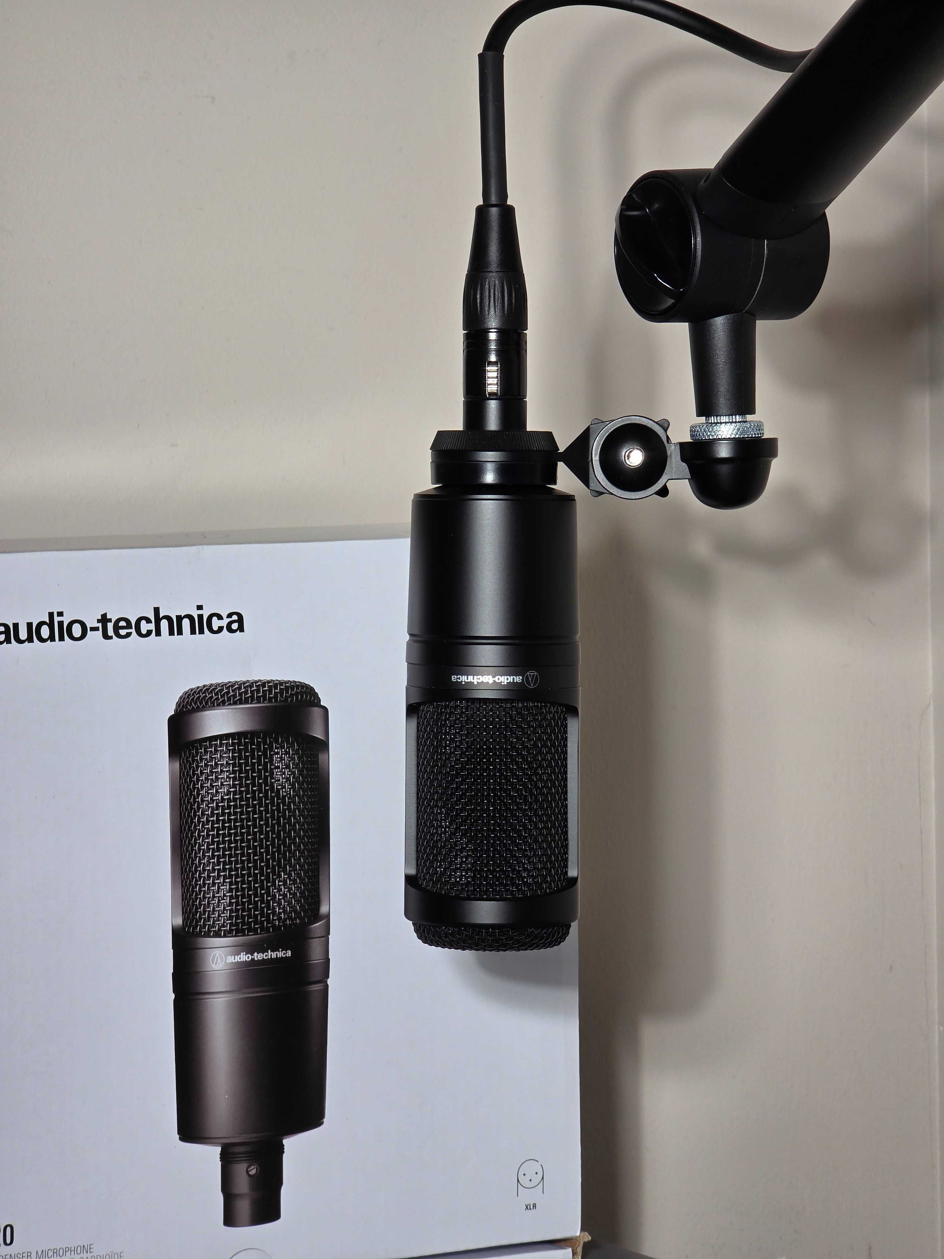 Audio-Technica AT2020 jak nowy + ramię Mozos SB37 (opcjonalnie)