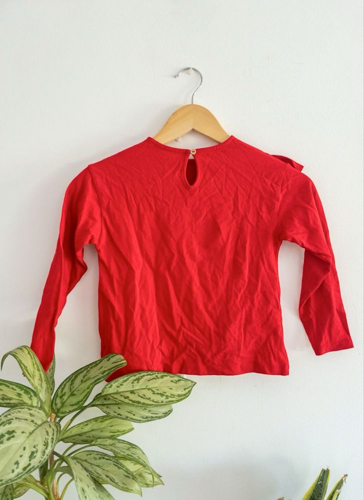 Camisola Vermelha para Menina - Tamanho 5/6
