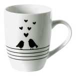 Kubek porcelanowy z ptaszkami i serduszkami 350ml. LBSMU