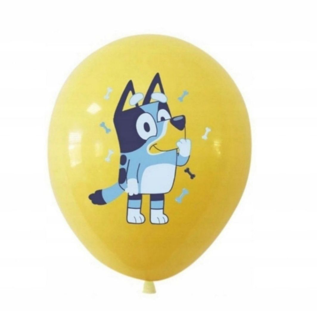 balony urodzinowe 30szt Bluey i Bingo pieski Blue zestaw komplet balon