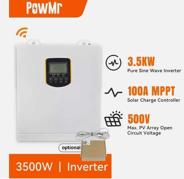 Гібридний інвертор 24V 3.5kW 3500W дуже тихий.