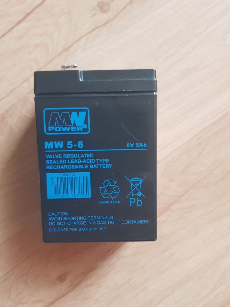 Akumulator MW 5-6 AGM 6V 5Ah MW Power,.