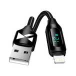 Kabel USB-A - Lightning Wozinsky WUALC1 z wyświetlaczem LED 2.4A 1m