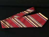 Krawat w paski - bordowy